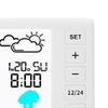 Thermohythmic Meter Wireless Weather Station with Barometer Sensor 4.4" LCD Display Indoor Outdoor Temperature Humidity Monitor