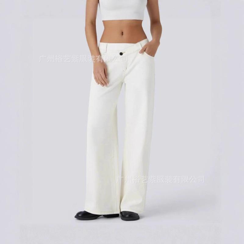 New high-quality European and American Express for women's straight jeans