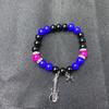 Handmade Hippie Design Brown Leather Bracelet Women Metal Star Charms Wood Button Beads Wrap Unisex Adjustable Bracelet