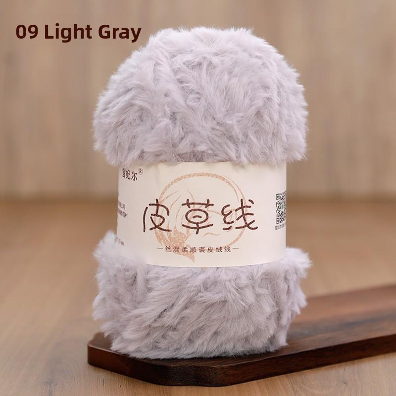 Hand Knitted Fur Yarn Long Hair Hat Scarf DIY Wool Yarn Simulation Fur Crt Material Autumn Faion Accories
