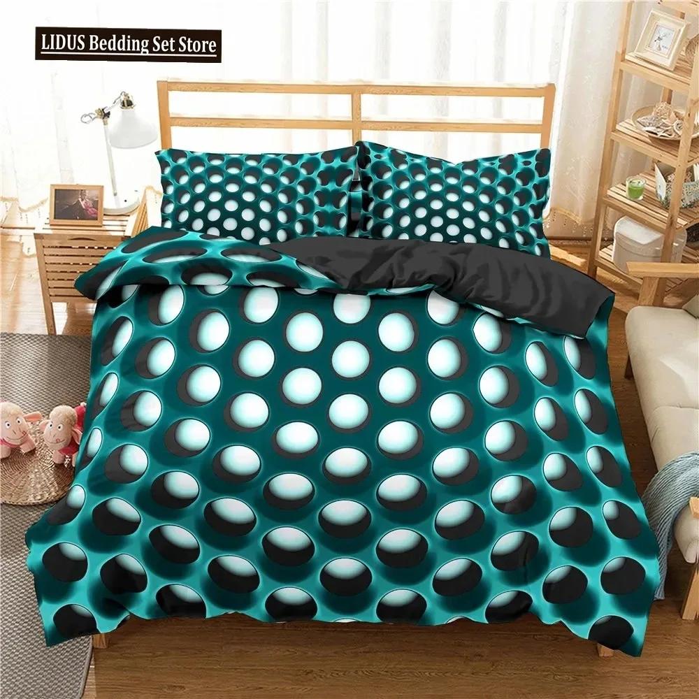 Honeycomb Soft Duvet Cover Set Pink Geometry 3D Printed Beding Set Polyester Col Style Double Quen King Comfortable Quilt Cover For Young Boys Adult