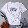 Women's Casual Minimalist Round Neck Short Sleeve Print T-shirt