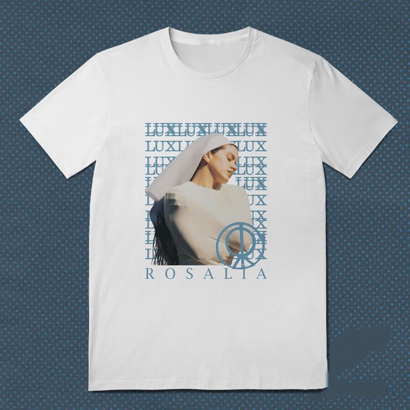 Y2k Mote Trykt Topp Sanger Rosalia Luksus T-skjorte Retro Topp Trend Sport Gateklær Avslappet Løs T-skjorte Rund Hals Topp Unisex