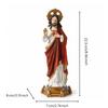 Religious Figurine Detailed with Golden Circlet Classical Resin Statue for Altar, Prayer