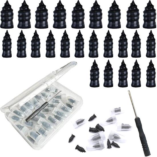SCORYULE 40 PCS Tire Repair Rubber Nail, Tire Repair Rubber Screws, Tire Fast Self-Service Tool, Suitable For Car, Motorcycle, Tire Puncture Repair