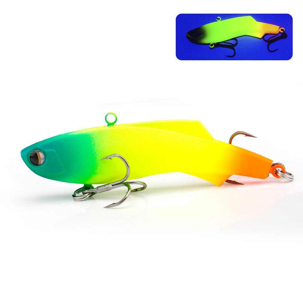 UV Luminous Effect Winter Bass VIB Fishing Lures 70mm/78mm/90mm Sinking Icsas Artificial Wobblers Ice Hard Bait For Pike