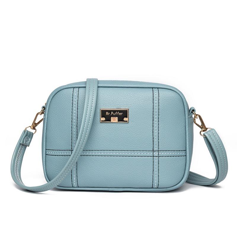 Soft Leather Splicing Bag Women's New Trend Messenger Bag Versatile Women's Bag Temperament Single Shoulder Messenger Bag Batch