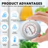 Cooler Thermometer Commercial Freezer Thermometer Capillary Design Refrigeration Gauge Range -40 To 65 ℉ / -40 To 20℃ 2.17" Dial