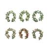 Artificial Flower Garland Thick Rose Greenery Wreath for Garden Engagement Ceremony Wall Decoration