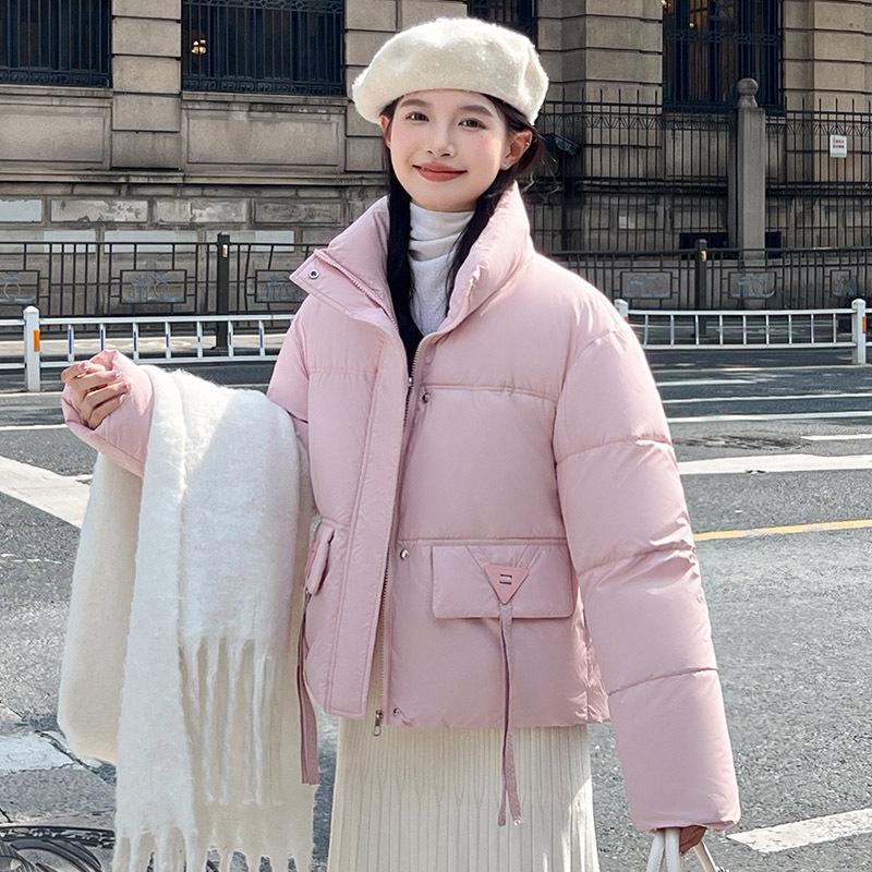 Thickened Cotton-padded Jacket, Stand-collar, Short Loose Bread Coat, Small Person, Versatile Cotton-padded Jacket