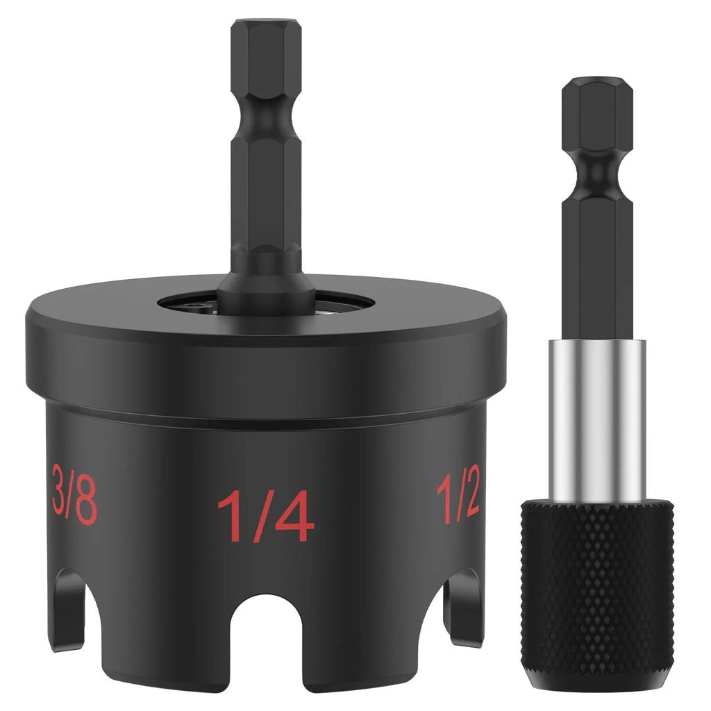 Aluminium Alloy Hex Shank Nut Driver for 1/4", 3/8", and 1/2" Threaded Rods, Fast Nut and Bolt Removal for Conduit Racks, Strut