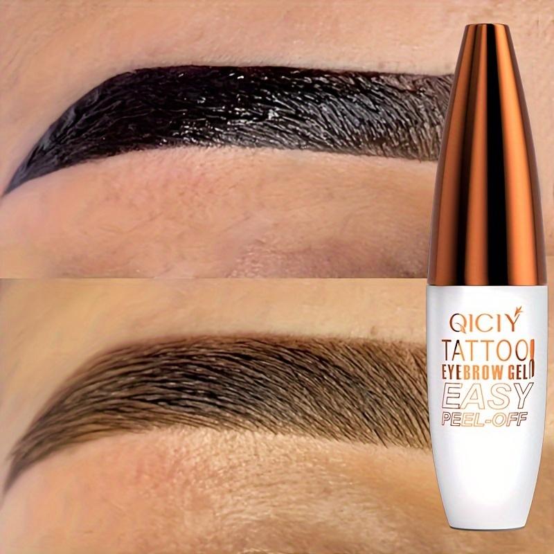 Teinte en gel pour sourcils pelable, semi-permanente et imperméable, gel pour sourcils résistant au transfert, sourcils plus fournis et définis avec des outils d'application faciles