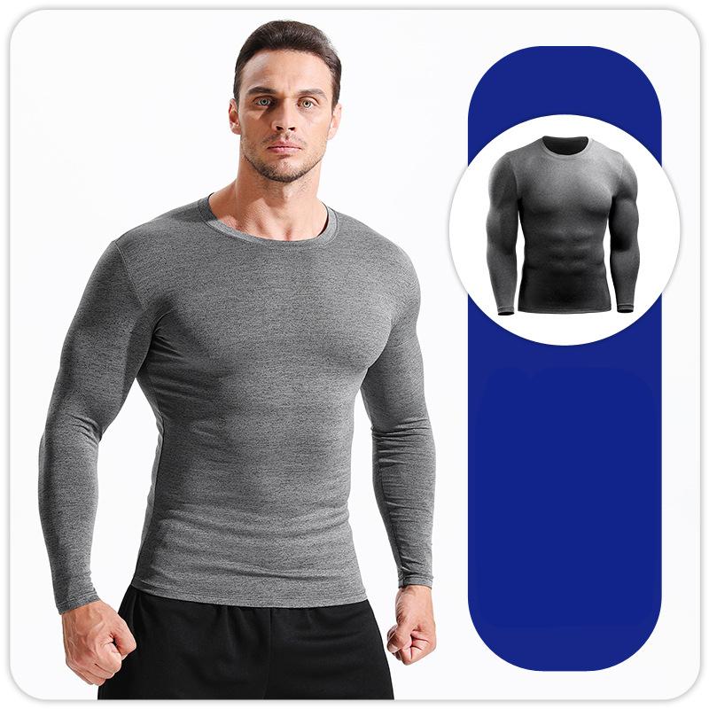 Herre treningsskjorter Basketball Sportsklær Løping Yoga Langermet T-skjorte Undertrøye Sykling Treningstopp S M L XL 2XL 3XL