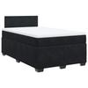 Maison Exclusive - Sommier à lattes de lit avec matelas Noir 120x200 cm Velours