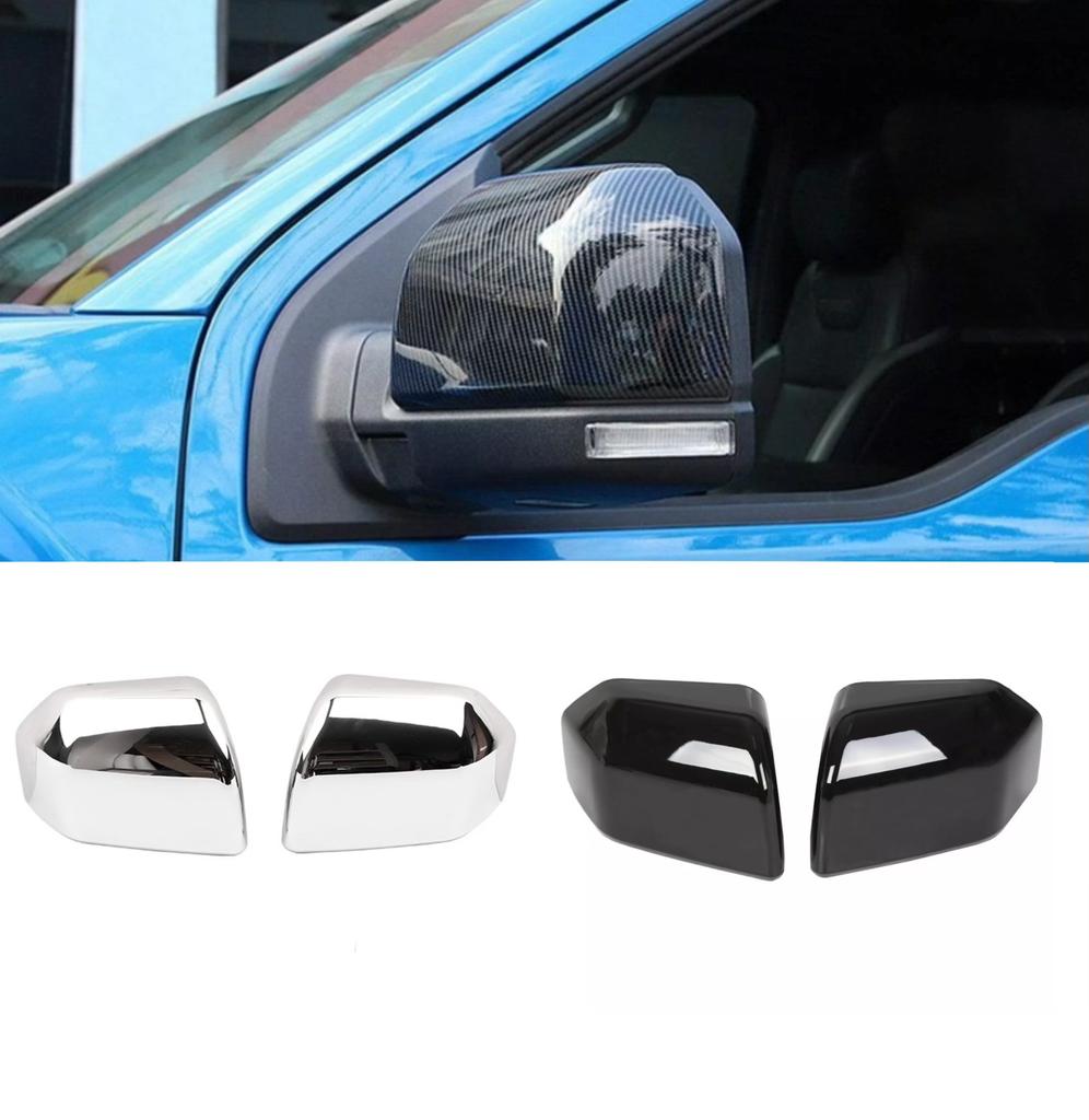 Car Rearview Side Mirror Cover For Ford F150 2015 2016 2017 2018 2019 2020 Wing Cap StickerView Case Trim Carbon Fiber Black