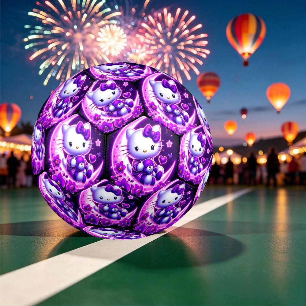 1pc Size 5 Hello Kitty Design Soccer Ball - Anti-slip Football for Outdoor Sports Activities, Durable Ball for Game Play