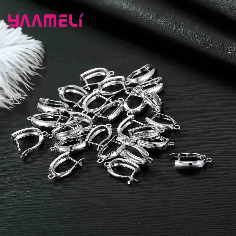 Echte 100% S925 Sterling Silber Schmuckkomponenten Ohrringe Hebelverschluss Ohrhaken Teile Zubehör Handgefertigte Materialien
