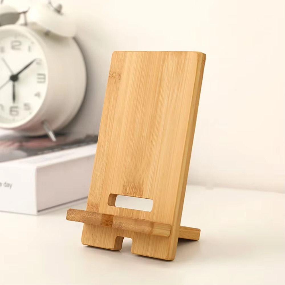 Multi-Angle Bamboo Phone Holder Solid Wood Mobile Phone Support Tablet Mount  Charging Station
