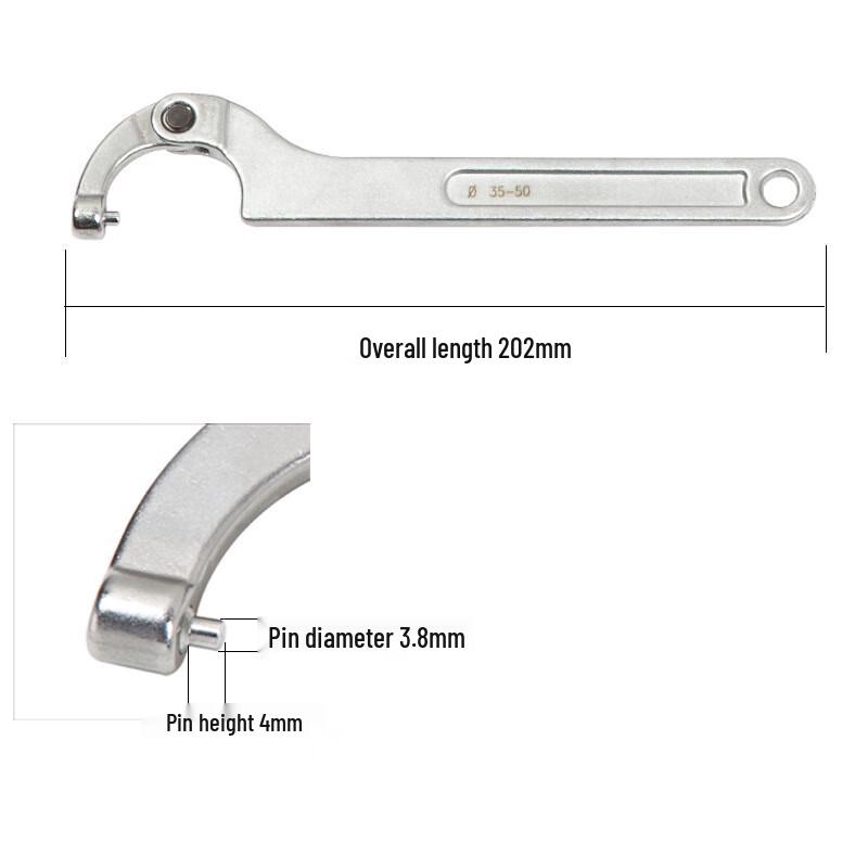 OLOMM Crescent Head Hook Wrench