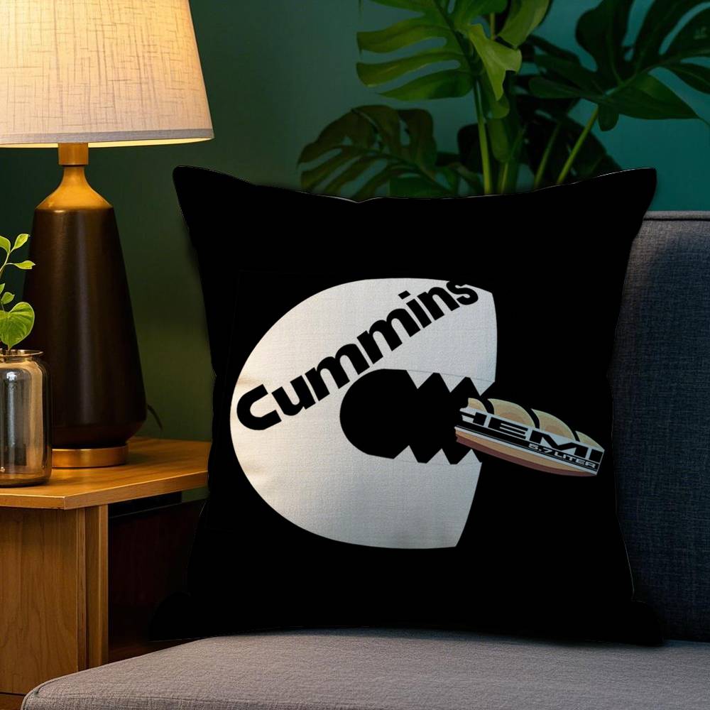 Gas Fueled Engine C-CumminsS Pillow Case Plush Fabric Soft Double Sided Print Home Sofa High Quality Cushion Cover Throw
