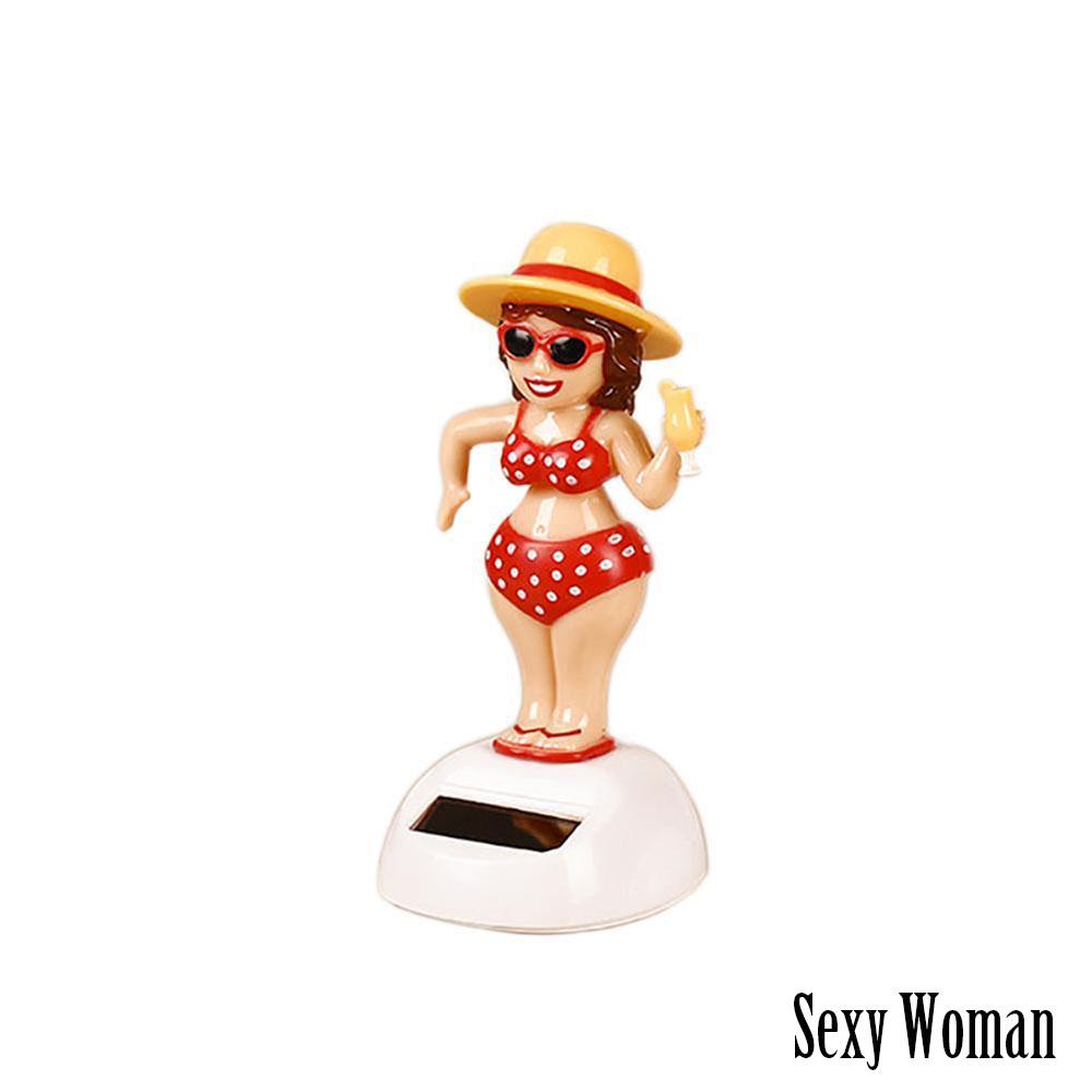 Newest Home Ornament Gift Solar Powered Swing Dancing Flip Flaps Toy Shaking Moving