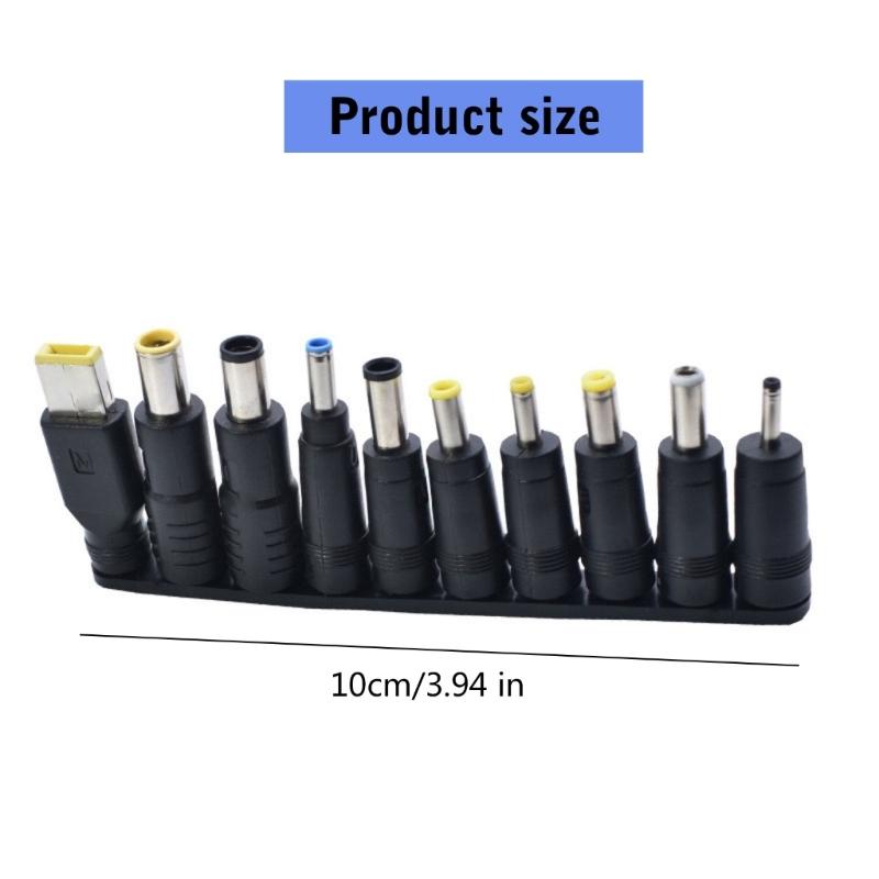 Multi Tip DC5521  Power Supply Adapter 10 in 1 Connector for Laptops Compatibles 5.5x2.1mm Socket