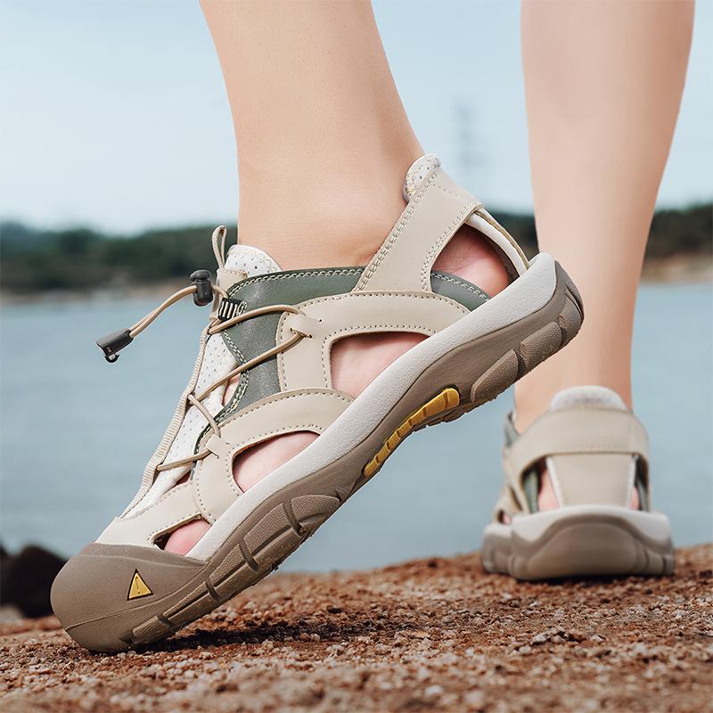 Summer Men's Sandals Baotou Slippers Beach Sandal Wading Shoes for Men Outdoor Breathable Non-slip Sandals