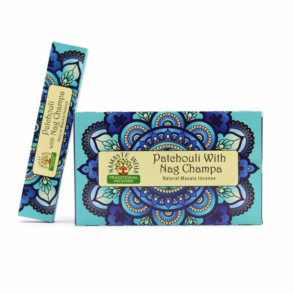 6x Nag Champa Patchouli Masala Incense Sticks Namaste