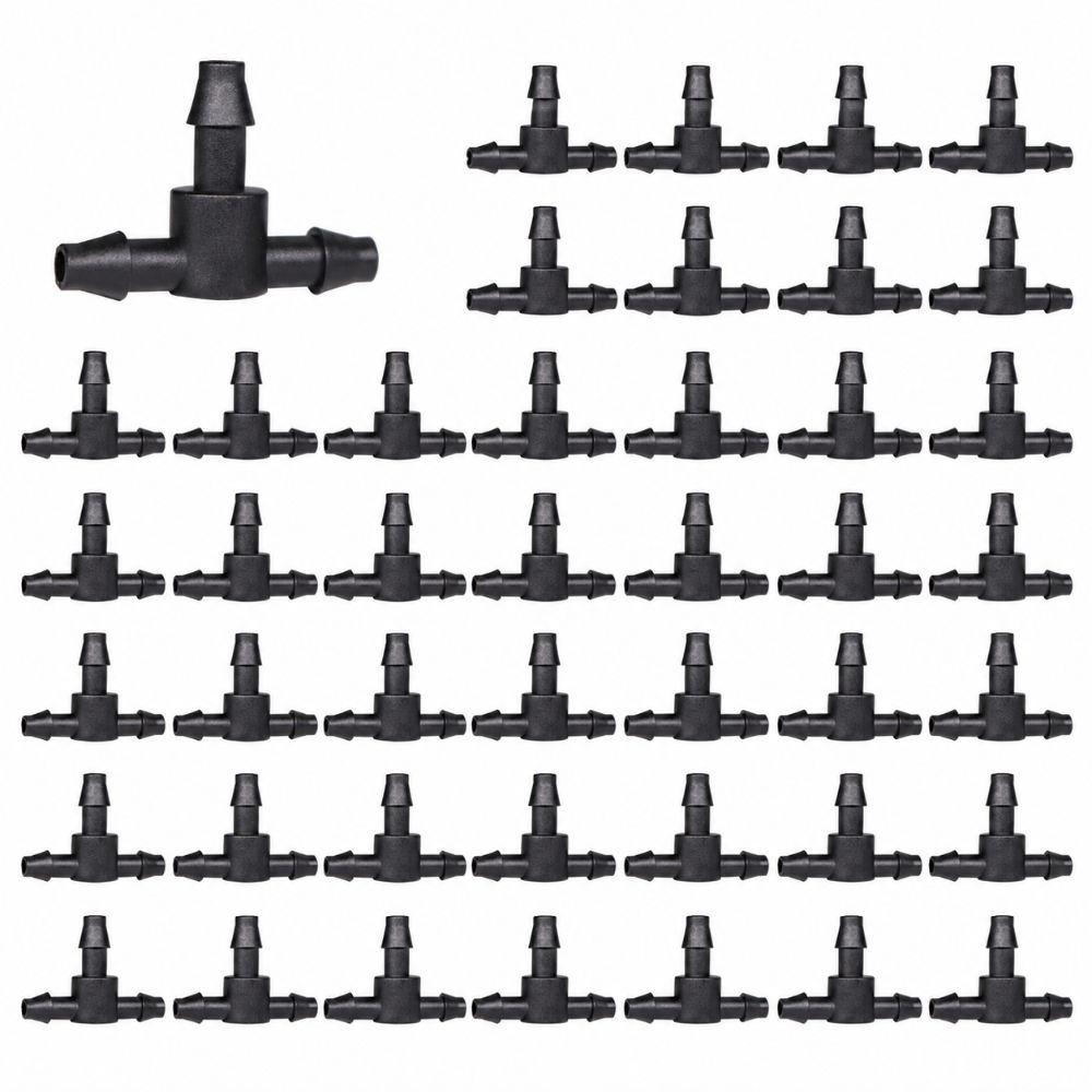 100PCS 4/7mm Hose Hose Connector 3 Way Barbed Reducing Connector  Urban Greening