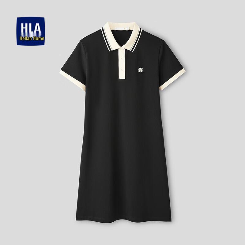 HLA Women s Contrast Collar Polo Midi Dress L
