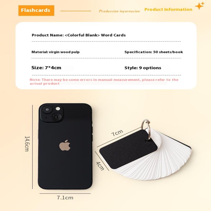 50/100Pcs Colored Blank Kraft Paper Cards Craft Cards Paper Business Message Cards Flash Card Blank For Learning Study Diy Memor