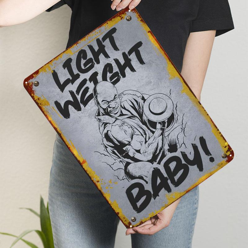 

Light Weight Baby Bedroom Decoration Living Room Decor Men Ronnie Coleman Gym Motivational Metal Signs Sport Poster Wall Art 20x30cm（7.8x11.8inch）