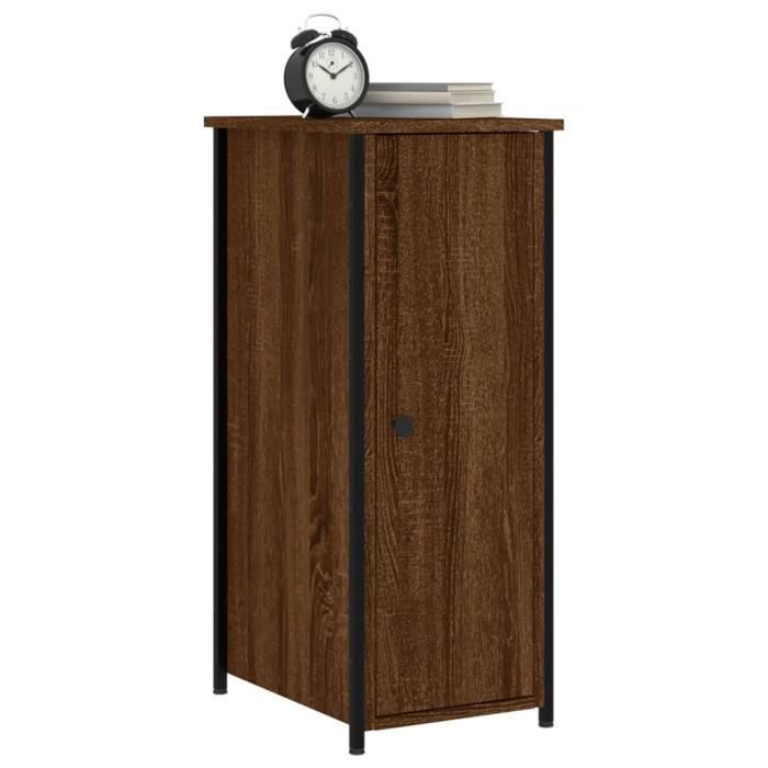 VidaXL Bedside Table Brown Oak 32x42x80 Cm Engineered Wood 825971