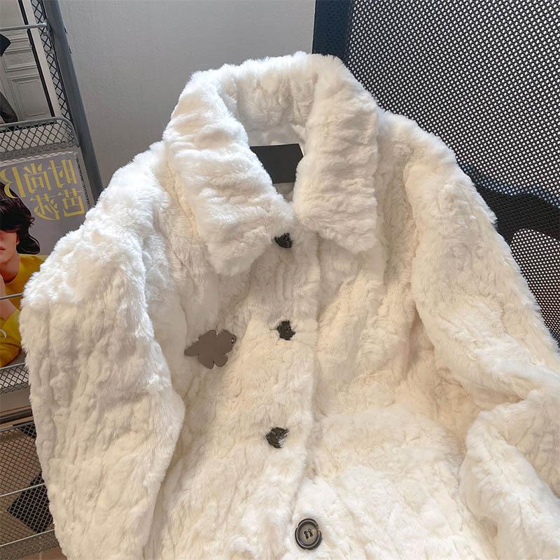 Coat for Women Cotton Plush Autumn Winter Thickened Fleece Sweatshirt Oversize Casual Loose Coat Jacket