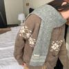 160×22cm Ladies Wool Scarf Retro Winter Scarf Sweet Knitted Scarf