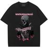 Skull O-Neck Loose Oversized Tshirt Retro Harajuku Men's T-shirt Printed Rap Style Shirt Fashion Street Tee Frivolous T Shirt
