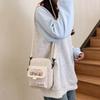 Crossbody Bag Student Small Square Bag Cute College Style Girl Versatile Mobile Phone Shoulder Bag Casual Small Satchel