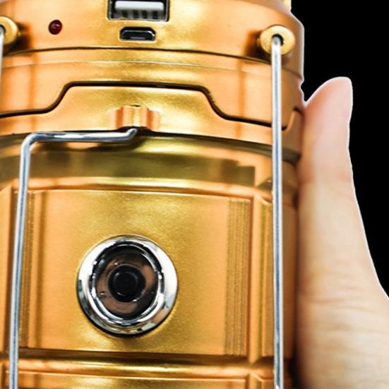 Solar Camping Lantern Lightweight Waterproof USB Rechargeable LED Light Ultra Bright Outdoor Hiking Tent Hanging Emergency Lamp