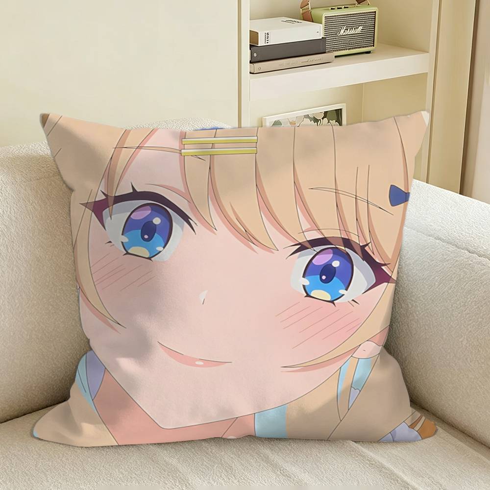 Ryuto x Runa Anime Kimizero Square Sofa Pillow Cover Solid Color Living Room Home Decor Cushion Case