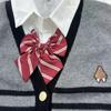 Fashion Short Striped Student Bow Tie Women's Shirt Bow Tie  Bowties Casual  Adjustable Rubber Band Neckties