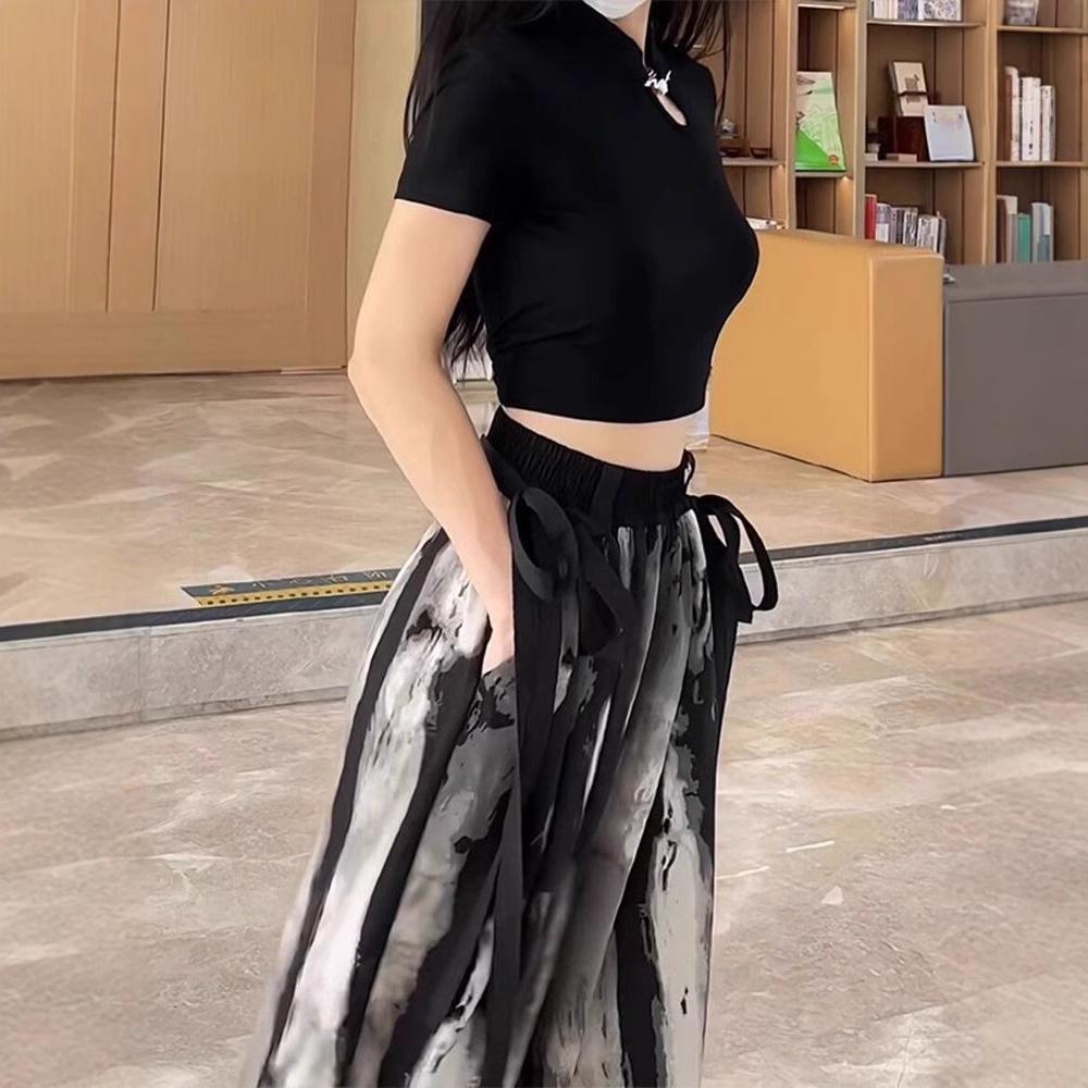 Women's Summer Cheongsam Collar Slimming T-shirt