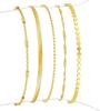 Waterproof Gold Bracelets Women 14K Gold Plated Stackable Bracelet Stack Set Paperclip Chain Snake Link Layered Jewelry Gifts