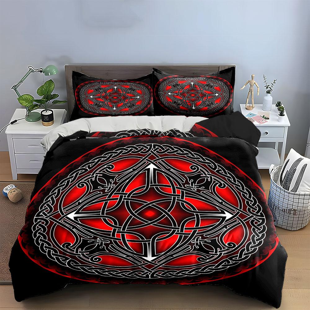 Ornate Celtic Design For Decoration Exquisite Three-Piece Bedding Set Gift For Kids And Adults