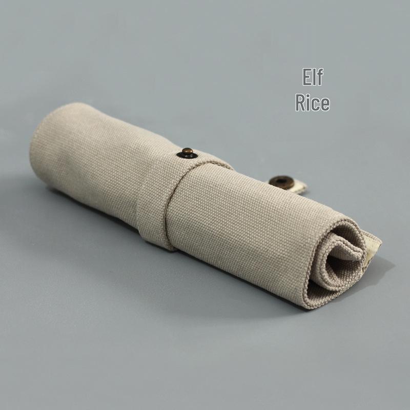 Japanische Retro Literarische Canvas Roll-up Stiftetasche für Studenten - Groß, Mittel, Klein