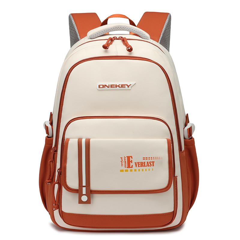 

Школьная сумка женская старшая школа средняя школа высокая вместимость ученики младших классов средней школы легкий высокий внешний вид уровень рюкзак оранжевый