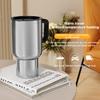 1Pieces Car Heating Cup Stainless Steel Travel Coffee Cup Insulated Heated Thermos Mug Camping Travel Outdoor Tableware