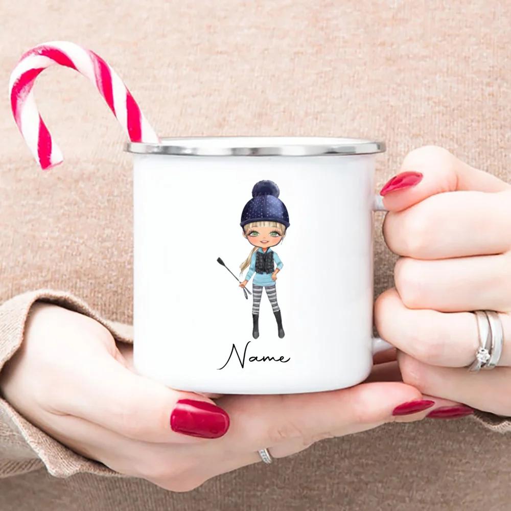 Personlig Cheer Gym Jente Emajle Campingkrus Trykk Kaffekopp Krus Kaffekopper Uvanlig Tekopp Cupshe Personlige Gaver Øl