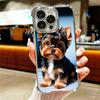 Yorkshire Terrier Dog Plating Phone Case For Iphone 16 17 Pro Max Air 16E 14 15 Plus 12 13 Mini Anti-Fall Airabag Cover