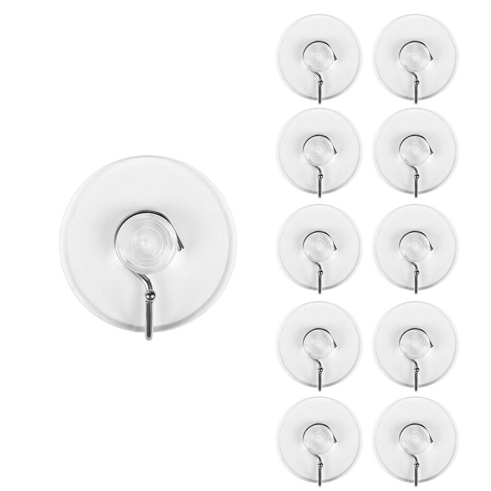 10Pcs/set Kitchen Home Hangers Glass Rubber Wall Hook Sucker Transparent Suction Cup