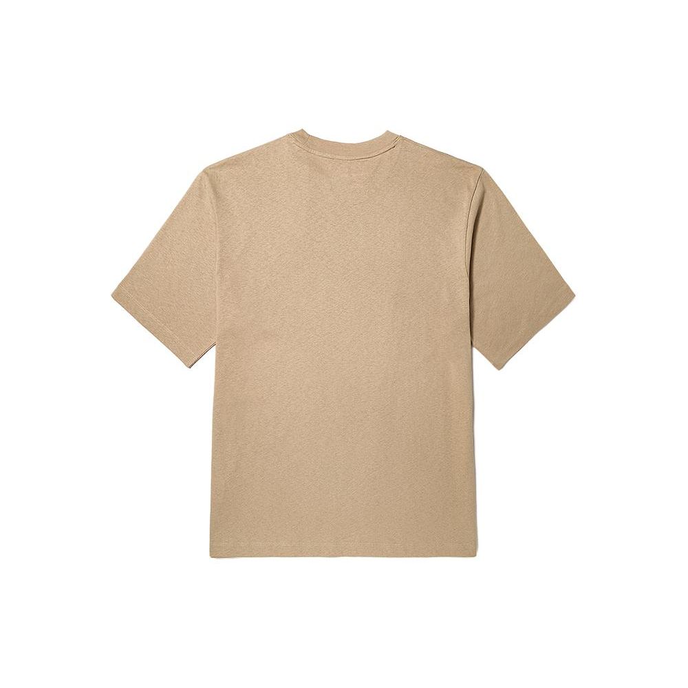 Timberland Solid Color Casual Loose Round Neck Short Sleeve T-Shirt Unisex Tops Light-Earth A5Z5U-269